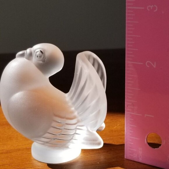 Cristal de Sevres Crystal Frosted Turkey Bird France Plumage Rare Thanksgiving - Picture 5 of 7